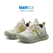 透气旋钮扣中大童女童跑步鞋 天美意童鞋 新款 2026春季 子 男童运动鞋