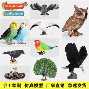 Animal model toys solid flying birds birds owl eagle parrot