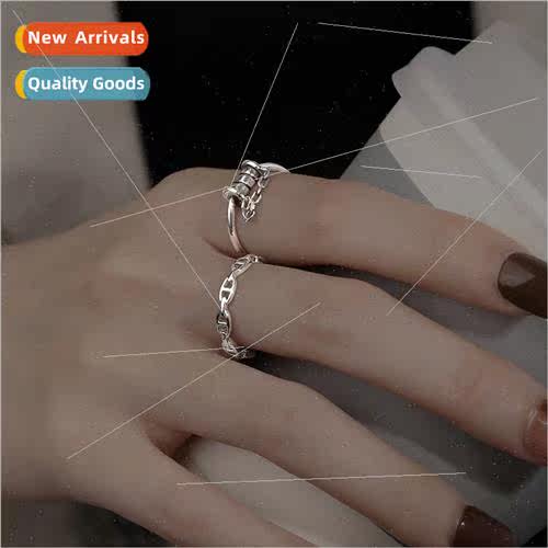 Small waist index finger ring Korea fashion new retro chain