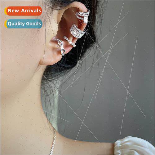 sweet cool wave multi-layer geometric no ear hole ear bone c