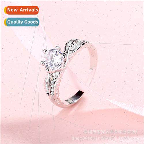 Korea new super flash zirconia leaf ring women finger ring l