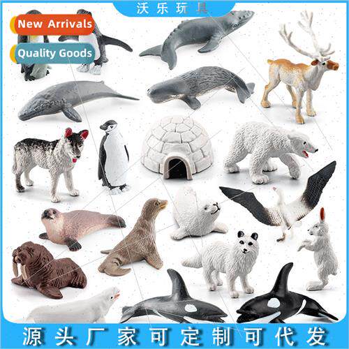 North  Polar animal model simulation polar bear penguin rein