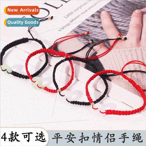 Peace buckle couple red rope bracelet hand-woven di couple h