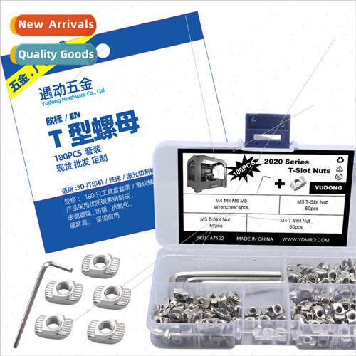 180pcs-3 types EU T-nuts slider nuts wh wrench