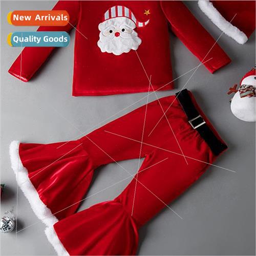 Childrens Christmas Plush Su Flared Pants Europe Spring, Fal