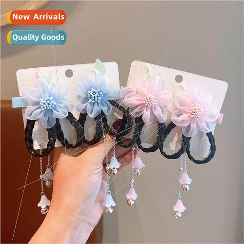 Ancient wig braided head flower hair accessories children gi