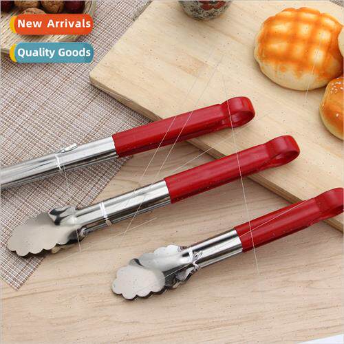 Stainless steel red rubber clip food clip food clip barbecue