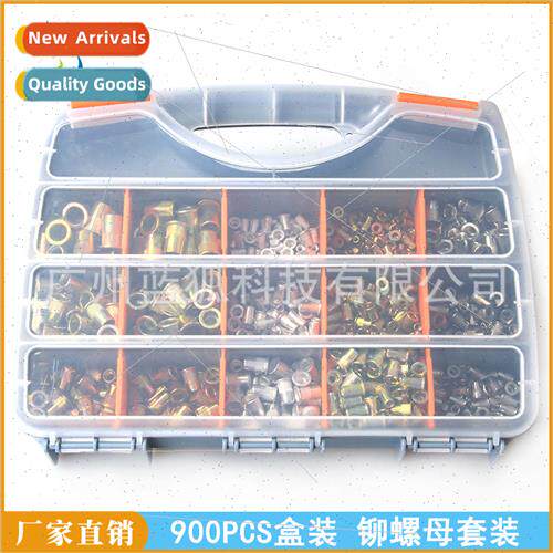 900pcs Rivet Nut Set Stainless Steel Colorful Zinc Plated St