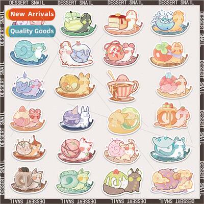50 cartoon colorful snail animal graffi stickers trolley cas
