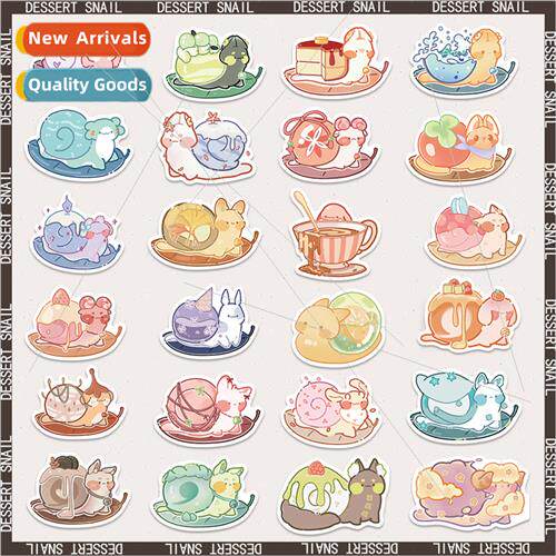 50 cartoon colorful snail animal graffi stickers trolley cas