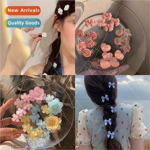 Korea hair clips girl heart hair accessories cherry blossom