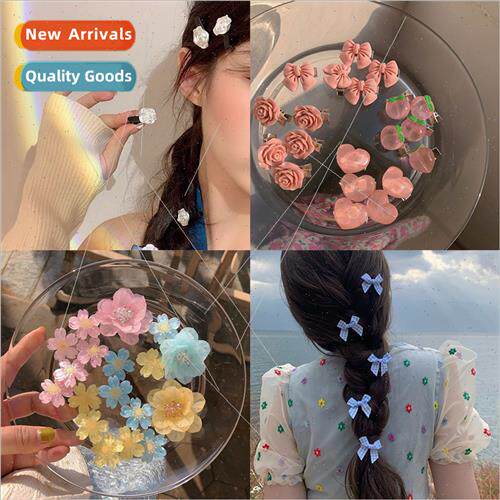 Korea hair clips girl heart hair accessories cherry blossom