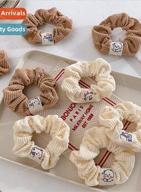 Milk Curry Bear Labeled Hair Bands Fresh Sweet Girl High Pon