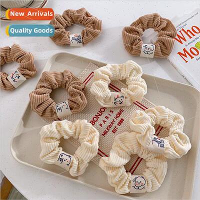 Milk Curry Bear Labeled Hair Bands Fresh Sweet Girl High Pon