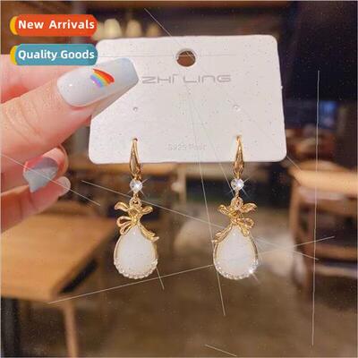 ins tide earrings fine imation jade money bag ear hook earri