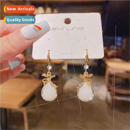 ins tide earrings fine imation jade money bag ear hook earri