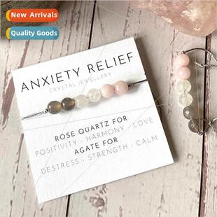 Stone Beaded Wax Wire Bracelet Amethyst Glter Stone Combo Br