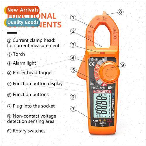 200A AC DC Clamp Multimeter Auto Ranging Intelligent Anti-Bu
