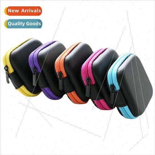 Data cable storage bag square headphone bag EVA zipper bag e