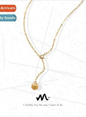Europe Geometric mple Orb Pendant Necklace Adjustable Tassel