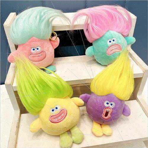 Creative sausage mouth doll charm plush toy couple keychain