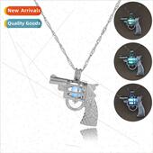 necklace women hollow Europe shape cage pistol DIY luminous