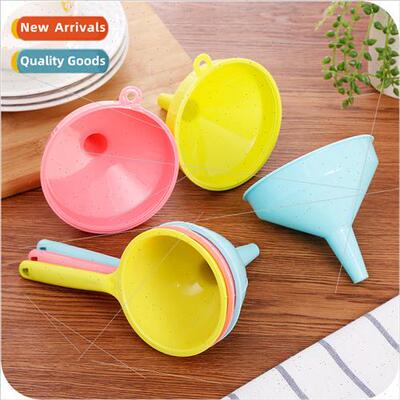 Kchen Plastic Long Handle Large quid Funnel Colorful Multifu
