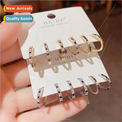 hundred zirconia earring buckle combination female fashion n