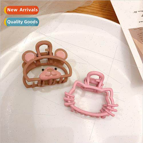 Cute full bear hair clips cherry ltle princess grab clip bac
