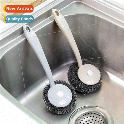 Kchen Hangable Cleaning Brush Creative Long Handle Wire Ball