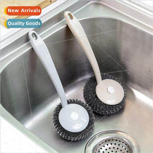 Kchen Hangable Cleaning Brush Creative Long Handle Wire Ball