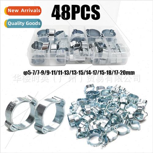 48PCS Boxed Double Earring Hoops Galvanized Clamps Sealing P