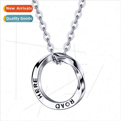M?bius Ring Necklace Ring Tanium Steel Circle Men Pendant I