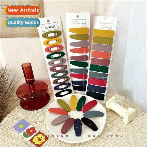 Koreasimple colorful frosted trumpet bb clip bangs broken ha
