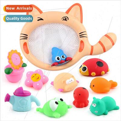 Kten fishing net baby bath water toys set creative spray chi