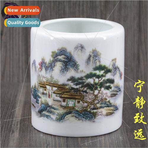 Ceramic Crafts Tranquily Ink Green Pen Container s Business