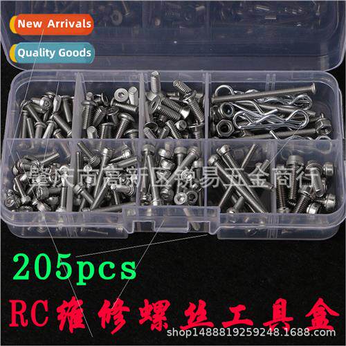 205pcs RC Stainless Steel Screws Nuts R Snap Pins K Short Tr