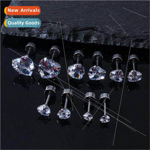 Korea Korea 316AAA love heart-shaped zirconia earrings spira