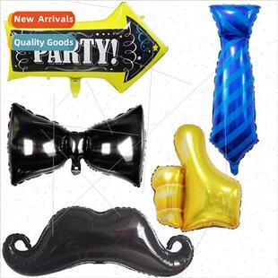 Black Bow Tie Blue Tie Aluminum Film Balloons Father Day Boy