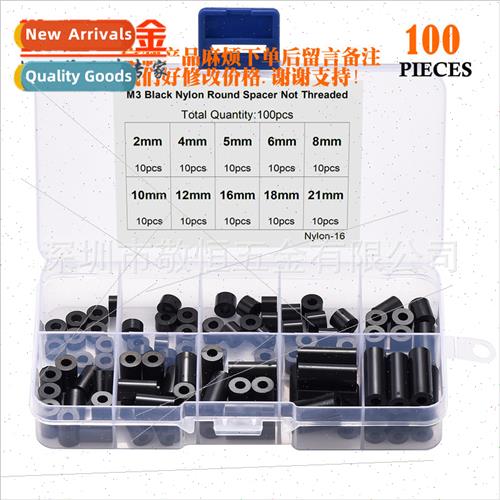 100pcs Black ABS Nylon Plastic  Pillar Isolation Pillar Heig