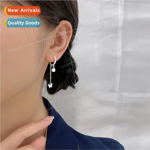 Butterfly tassel fairy earrings ins pearl earrings earrings