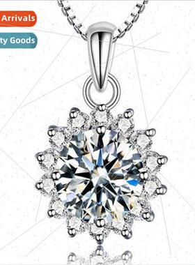 925 silver necklace female sunflower female pendant silver j