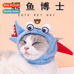 Dr. Crocodile Pet Head Cover Cat Hat Cat Dog Universal Head