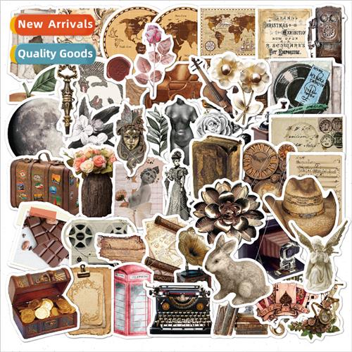Old time stickers 50 sheets Europe lerary era diy decorative