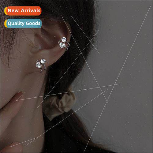 Korea double layer love heart whout ear hole ear bone clip e