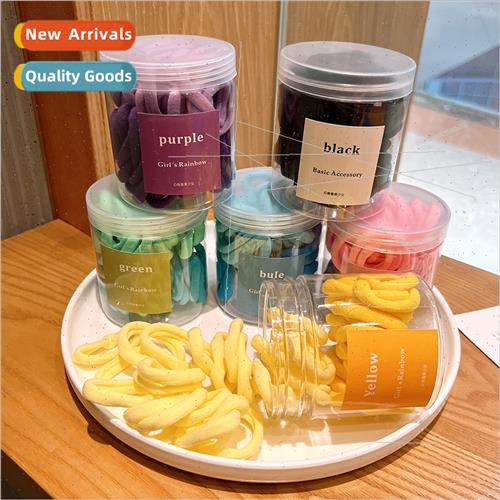 Colorful small rubber bfemale tie head candy color hair brub