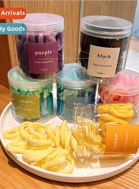 Colorful small rubber bfemale tie head candy color hair brub