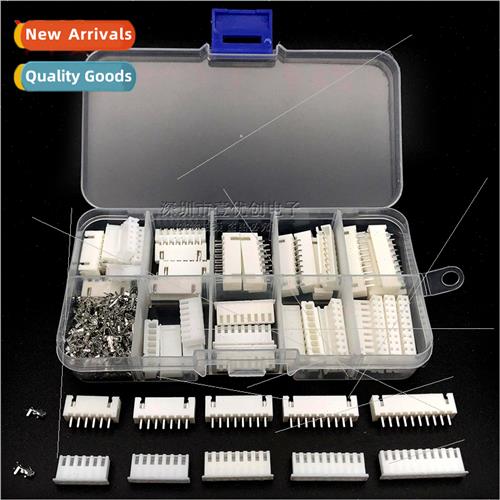 260pcs XH2.54 6 7 8 9 10pin 2.54MM straight pin glued shell