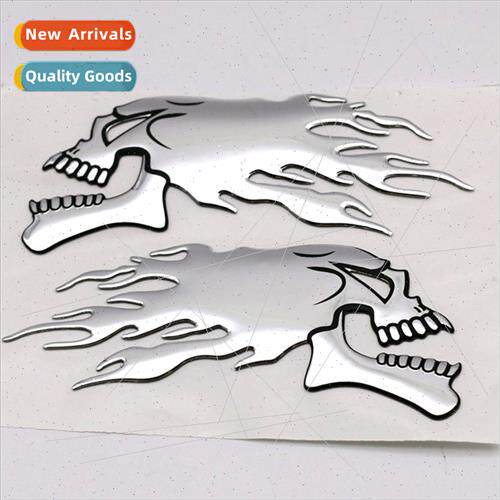 Soft Gel 3D Flame Skull Car Sticker Drip Gel 3D Ghost Skull