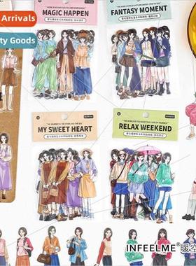 Love Ideal fe PET Sticker Pack Cute Korea Characters Gurkha